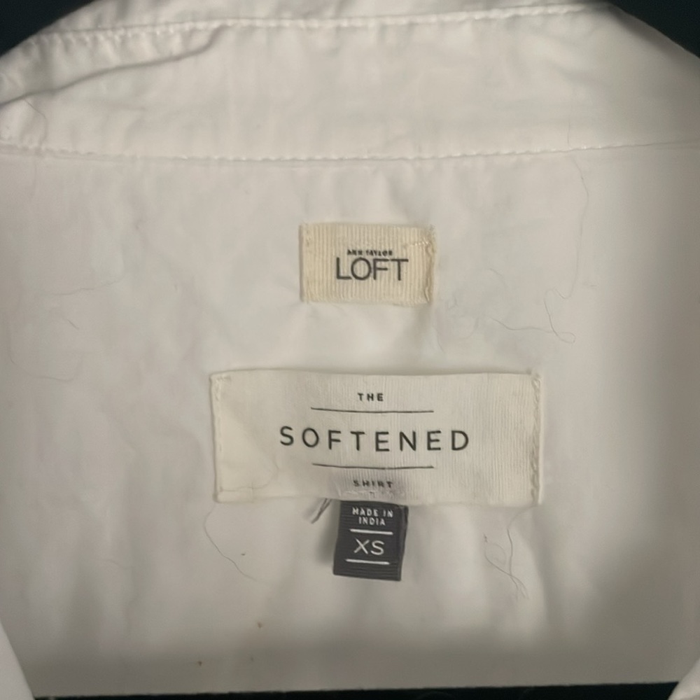 Loft Half Button Down Shirt With Split Side Hem - image 2